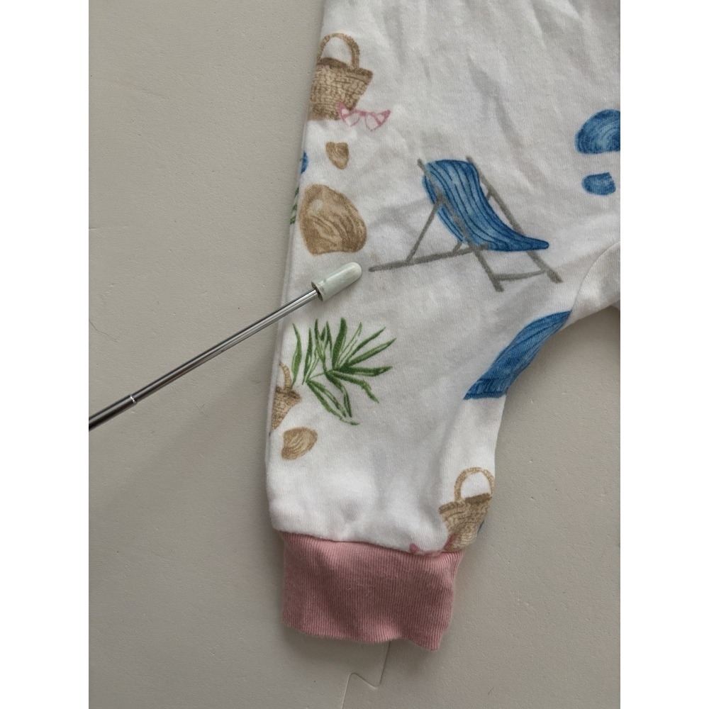 Lot of 4- BURTS BEES Baby Pajamas Organic Cotton Infant Mittens-Size 0-3 Months - Picture 7 of 7